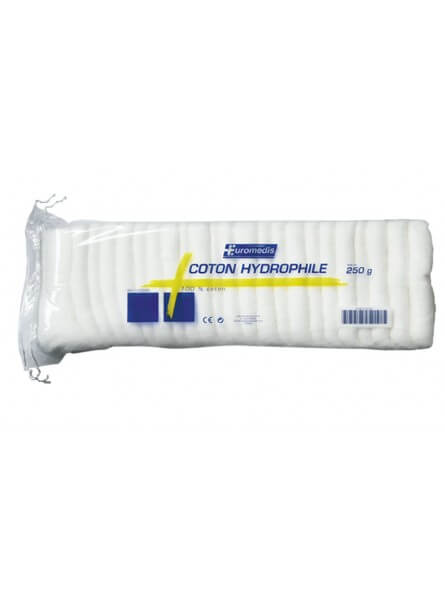 COTON HYDROPHILE CHIRURGICAL 100% PUR - QUALITE SUPERIEURE - PLIAGE ACCORDEON 250G