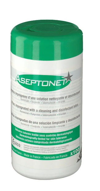 Lingette désinfectante ASEPTONET pour surfaces, petit matériel et  dispositifs médicaux non invasifs
