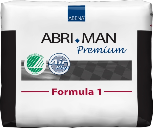 Protections pour homme ABRI MAN Formula 1, pour fuites urinaires l&eacute;g&egrave;res - sachet de 14