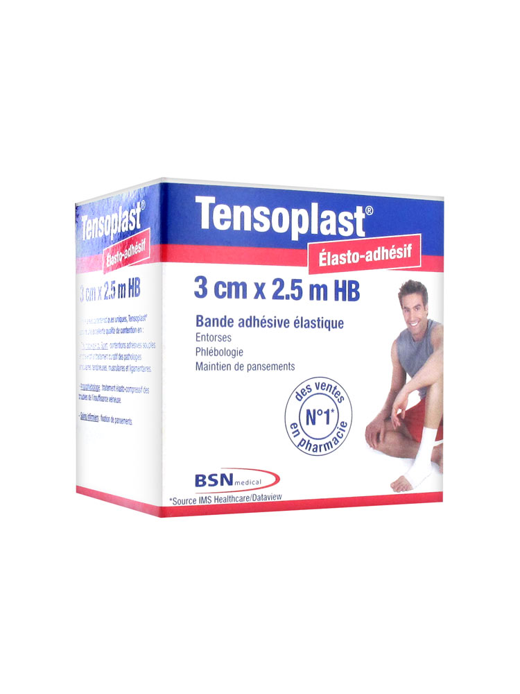 tensoplast bsn bande adhesive elastique - 3 cm x 2,5 cm - le rouleau