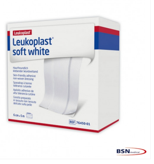 LEUKOPLAST SOFT WHITE (COVERMED) PANSEMENT CONTINU - 6 cm x 5 m -  LE ROULEAU