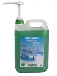 SURFANIOS PREMIUM / Nettoyage et désinfection sols et surfaces / Bidon de 5 Litres avec pompe