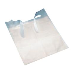 Bavoirs à usage unique plastifiés, bleu blanc, 50 x 38 cm, paquet de 100