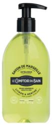 Savon de Marseille liquide "Le Comptoir du Bain" - "CITRON-MENTHE" - le flacon-pompe de 500 ml