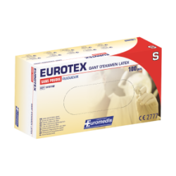 gants examen latex euromedis eurotex sans poudre